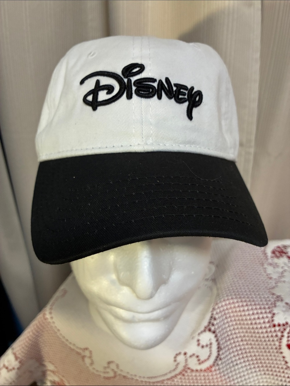 Disney White and Black Baseball Cap with Embroidered Logo Wonder Woman Hot Topic